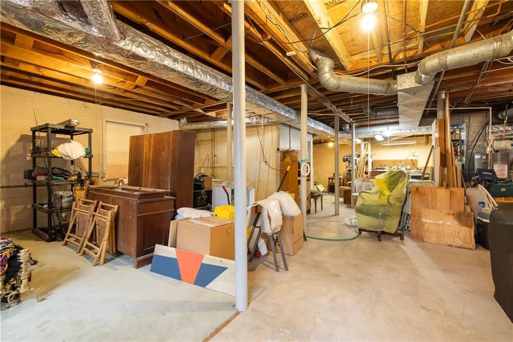 View of unfinished basement