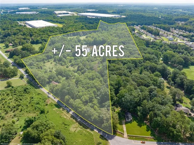 Expansive 55-acres and 2 parcels featuring significant tree coverage, natural terrain, a pond and streams