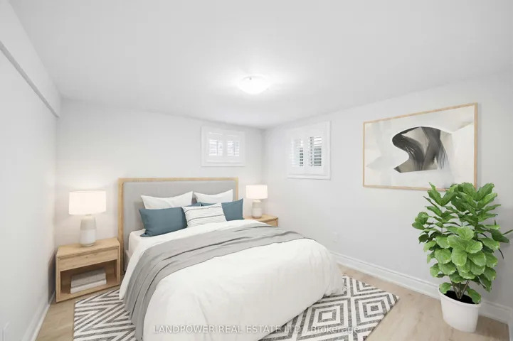 Virtually Staged Bedroom 2 in Basement