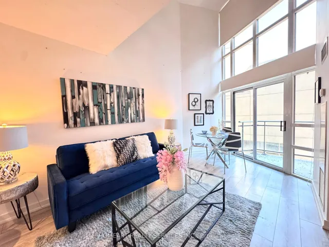 Living Room with 17 Ft High Windows