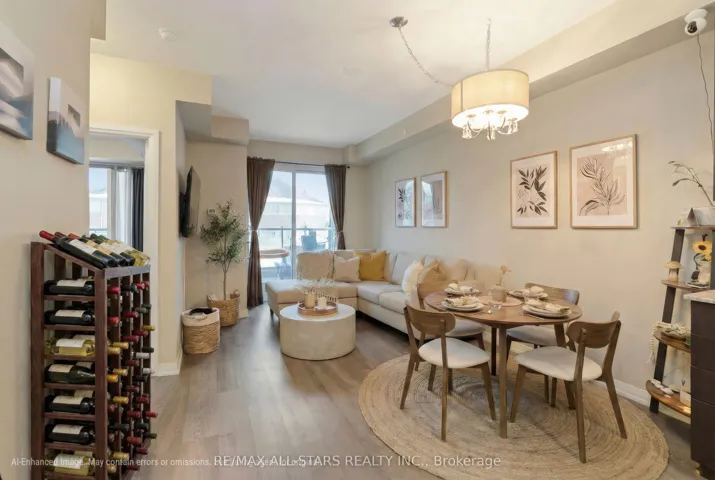 Virtually staged living & dining areas