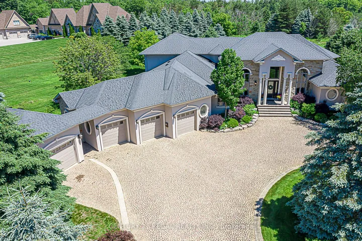 Grand Front View With Garages