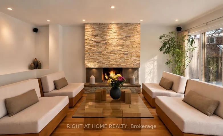 Main Floor Family Room with 10 ft Walkout