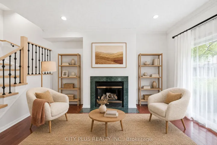 Living Room with fireplace (Virtually Staged)