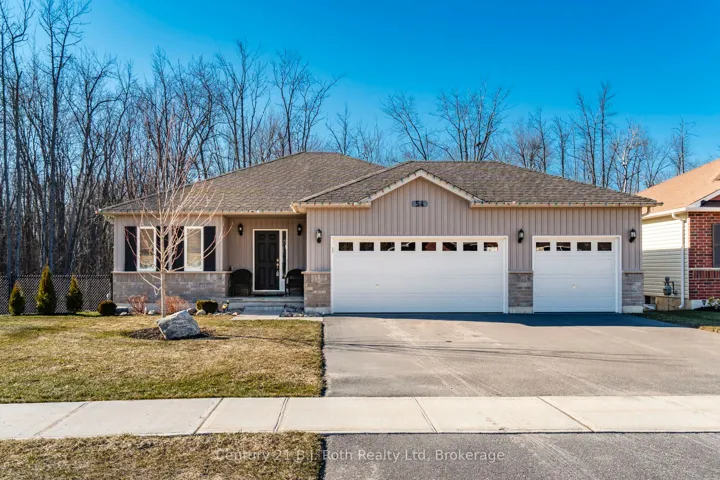 Large lot with triple car garage.