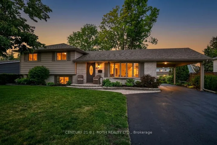 Front elevation at twilight