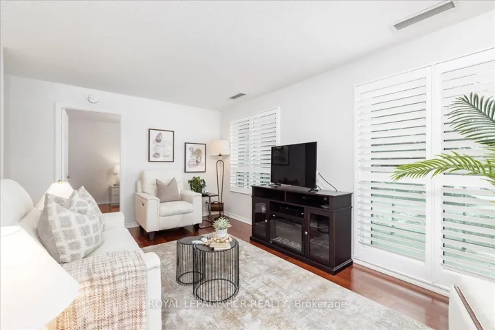 Living Room - Hardwood Floors, California Shutters