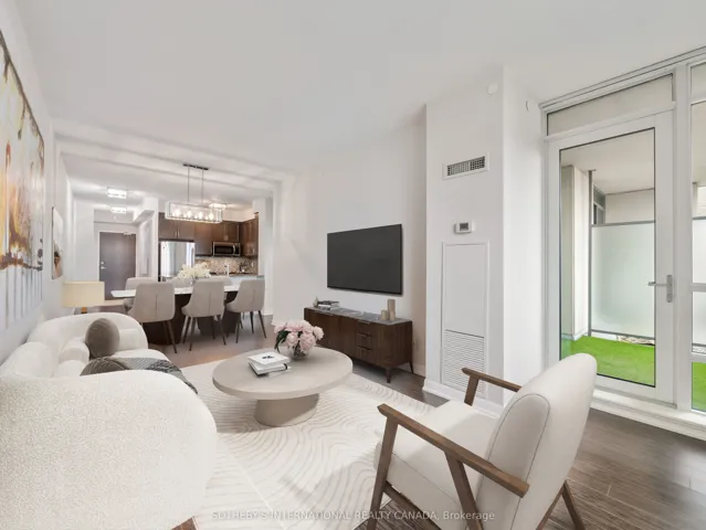 Virtually staged living / dining