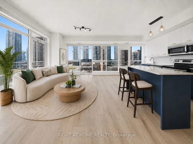 Virtually Staged - Living & Kitchen Area