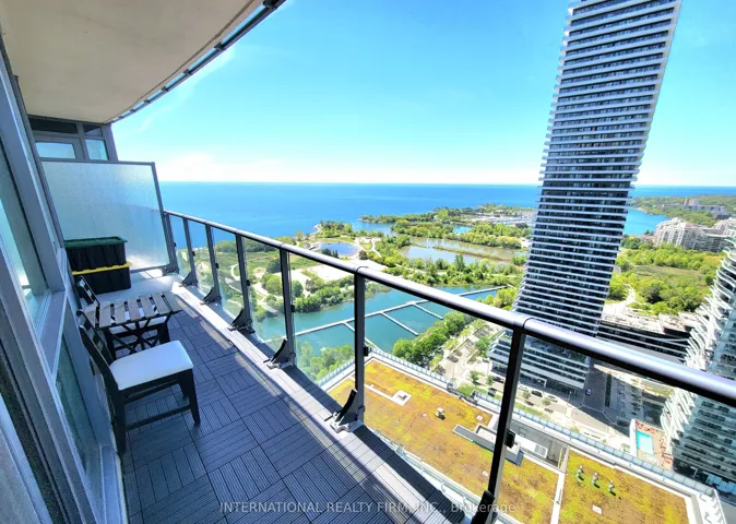Balcony with lake views