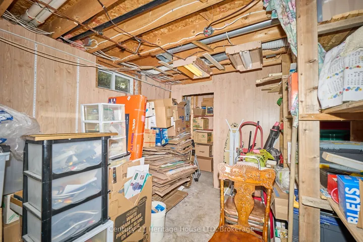 Basement with room for workshop or storage