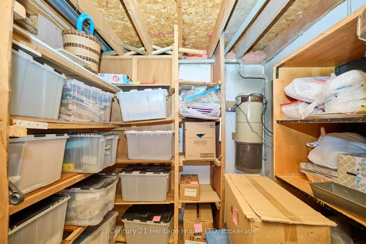 Storage area in the basement