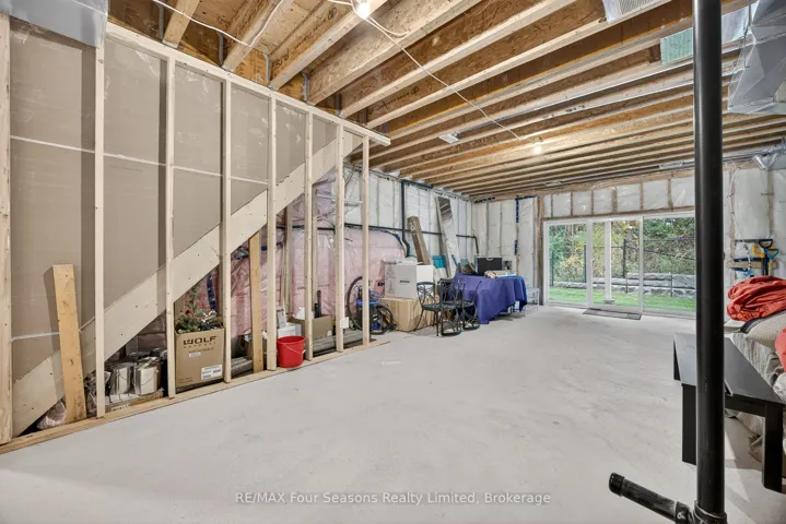 Unfinished basement with walk-out