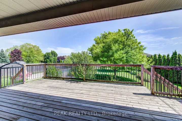 deck overlooking private rear yard
