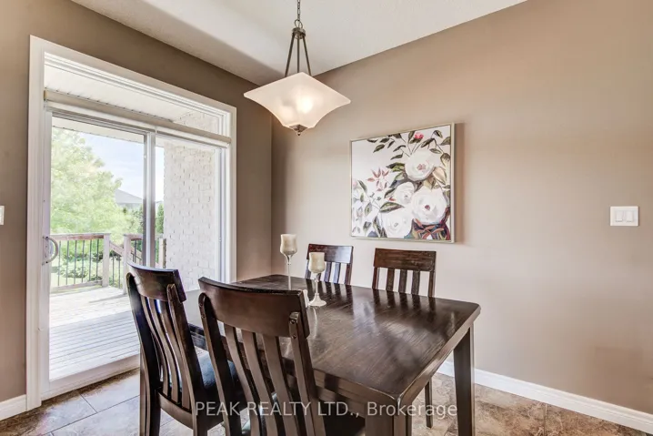 dinette area with access to rear deck