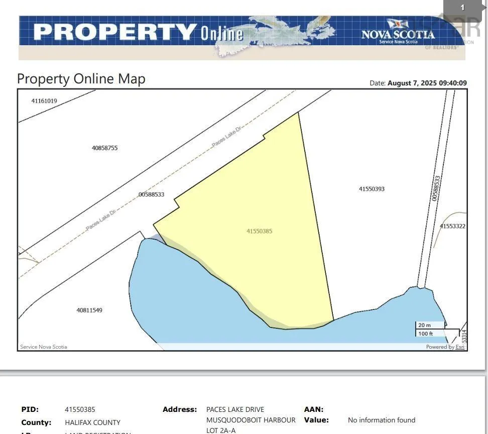 Lot 2a-a Paces Lake Drive, Musquodoboit Harbour, NS B3M 0B7, ,Land,For Sale,Paces Lake,202519804