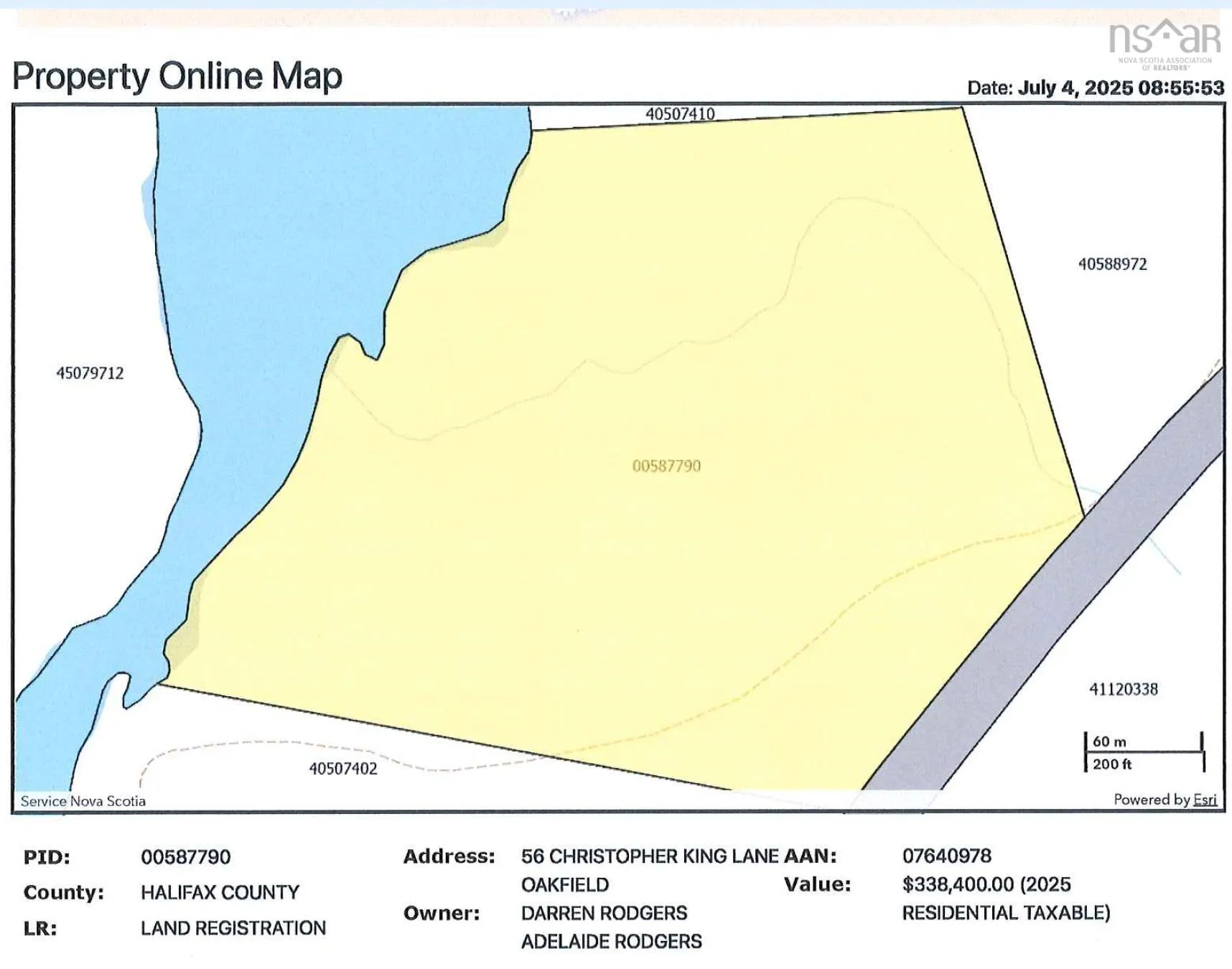 56 Christopher King Lane, Oakfield, NS B2T 1B3, ,Land,For Sale,Christopher King,202517024