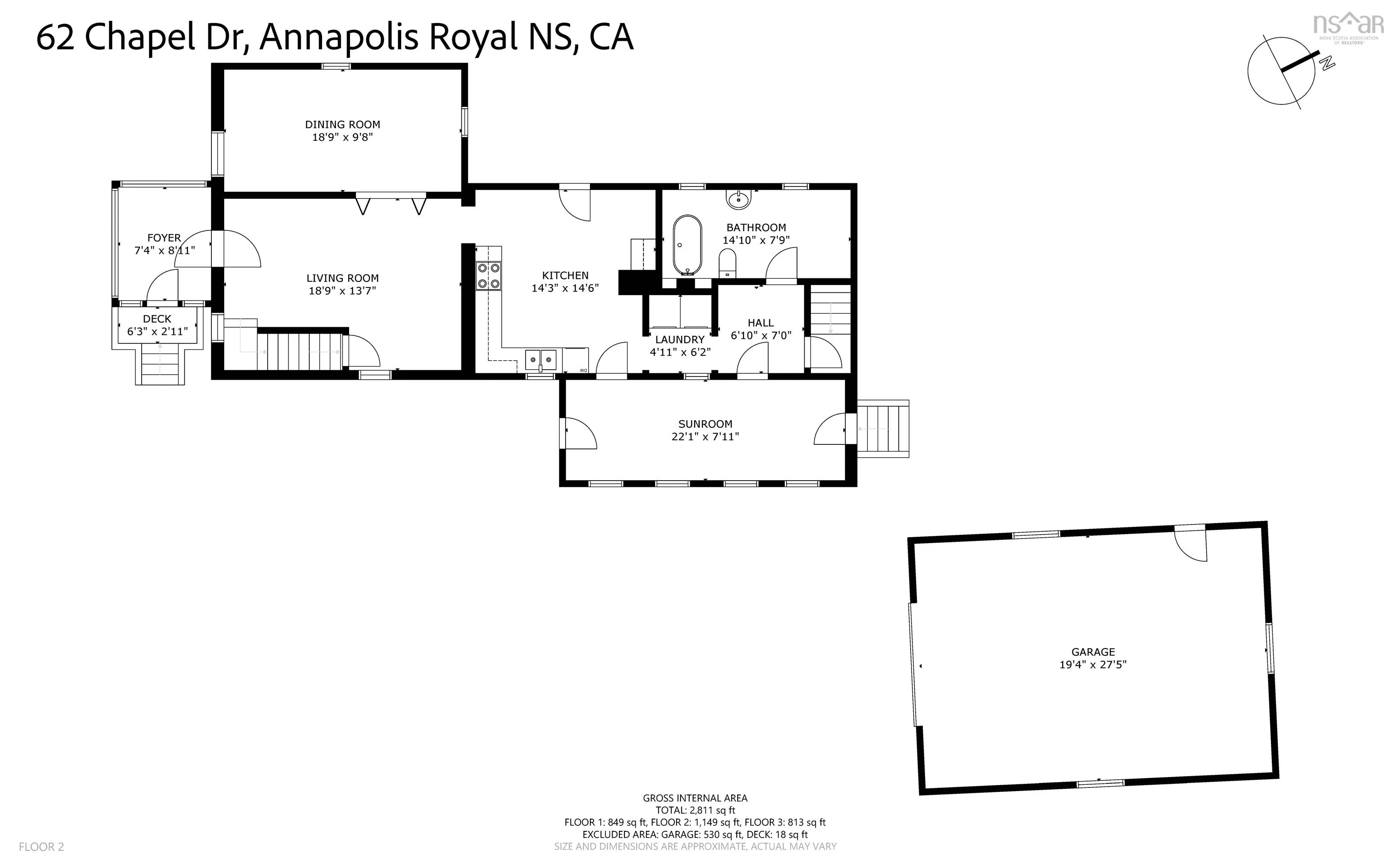 62 Chapel Street, Annapolis Royal Ns B0s 1a0, 2 Bedrooms Bedrooms, ,2 BathroomsBathrooms,Residential,For Sale,Chapel,202506211