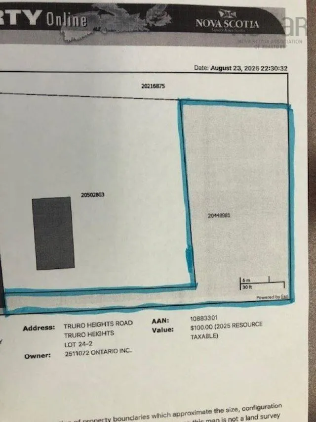 24-2 Truro Heights Road, Truro, NS B6L 1X5, ,Land,For Sale,Truro Heights,202521662