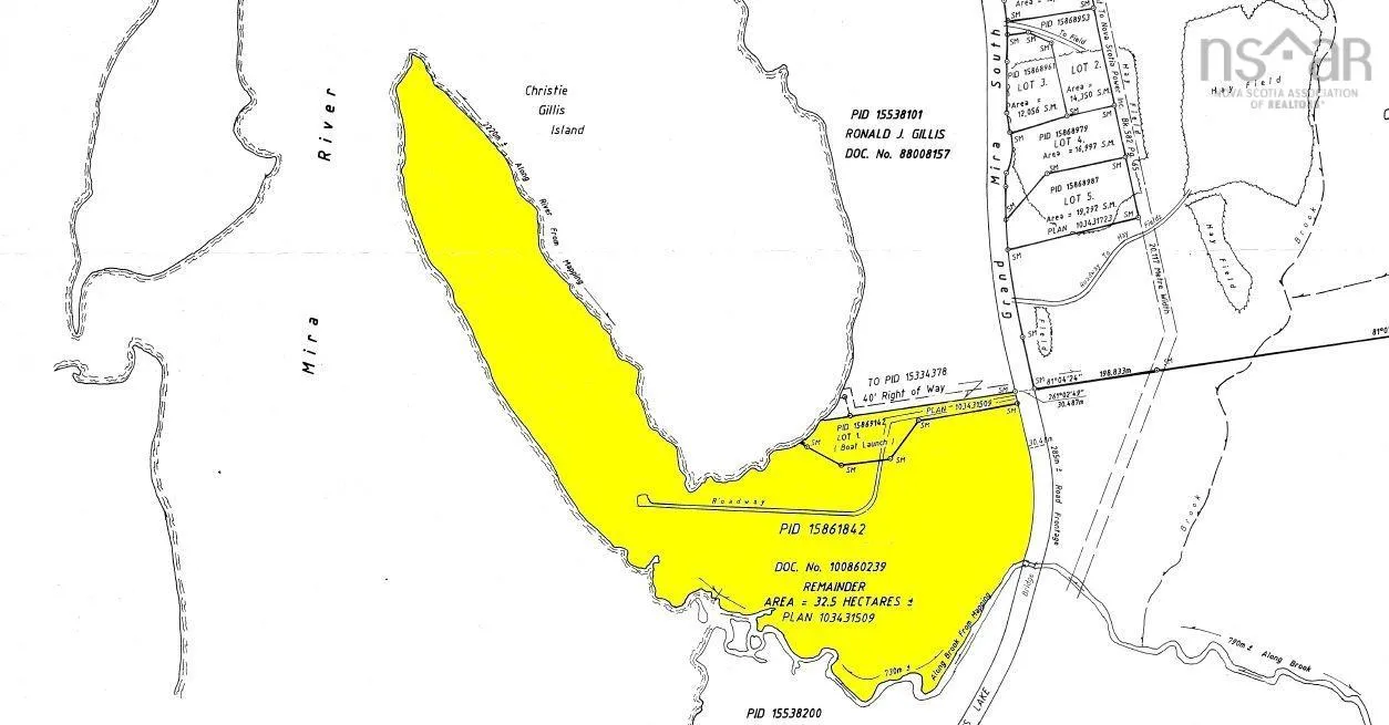 83.9 Acres Grand Mira South Road, Grand Mira South Ns B1k 1h2, ,Land,For Sale,Grand Mira South,202420417