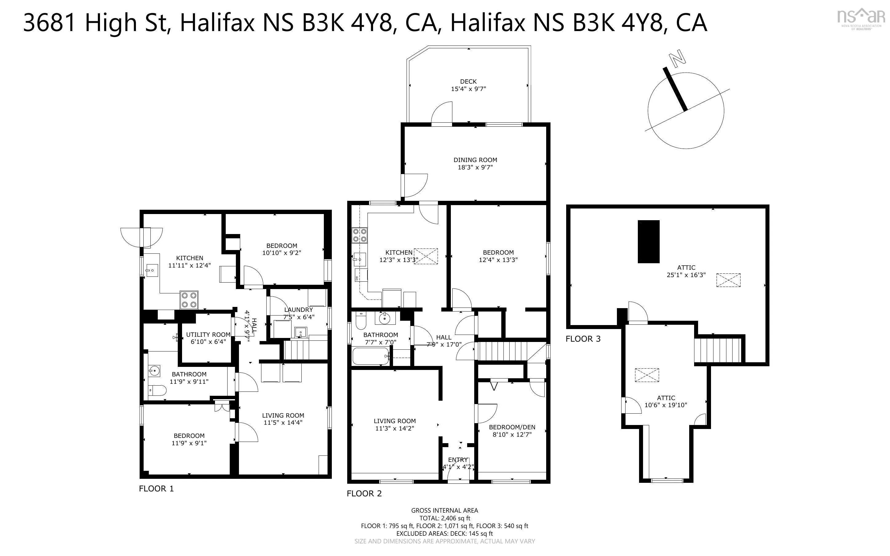 3681 High Street, Halifax Peninsula, NS B3K 4Y8, 3 Bedrooms Bedrooms, ,Residential Income,For Sale,High,202512141