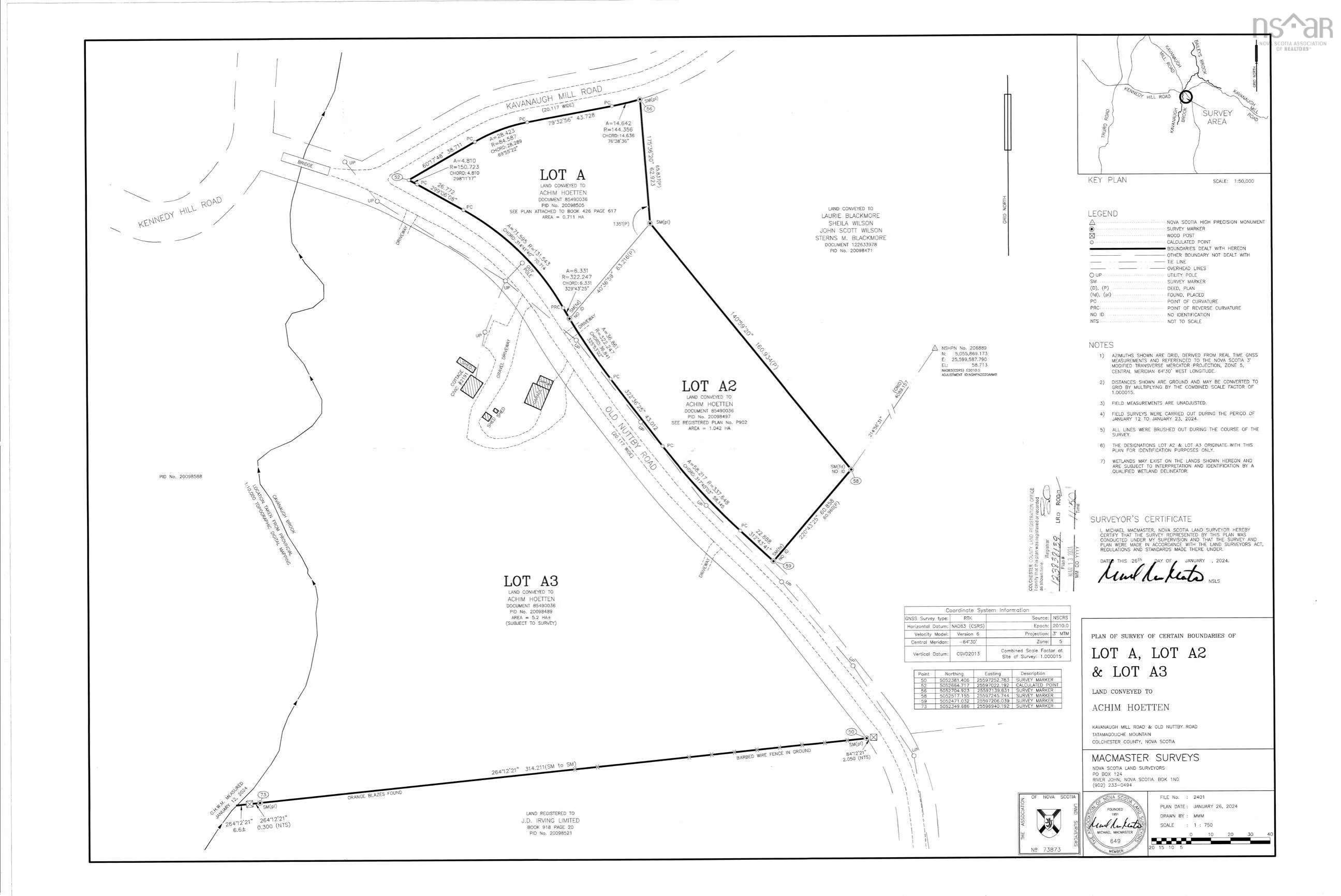 Lot A Kavanaugh Mill Road, Kavanaugh Mills, NS B0K 1V0, ,Land,For Sale,Kavanaugh Mill,202523262