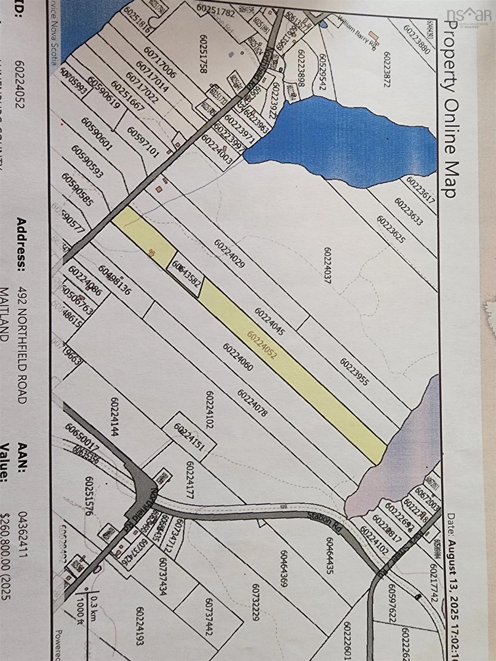 492 Northfield Road, Maitland, NS B0J 1E0, ,Land,For Sale,Northfield Road,202520750