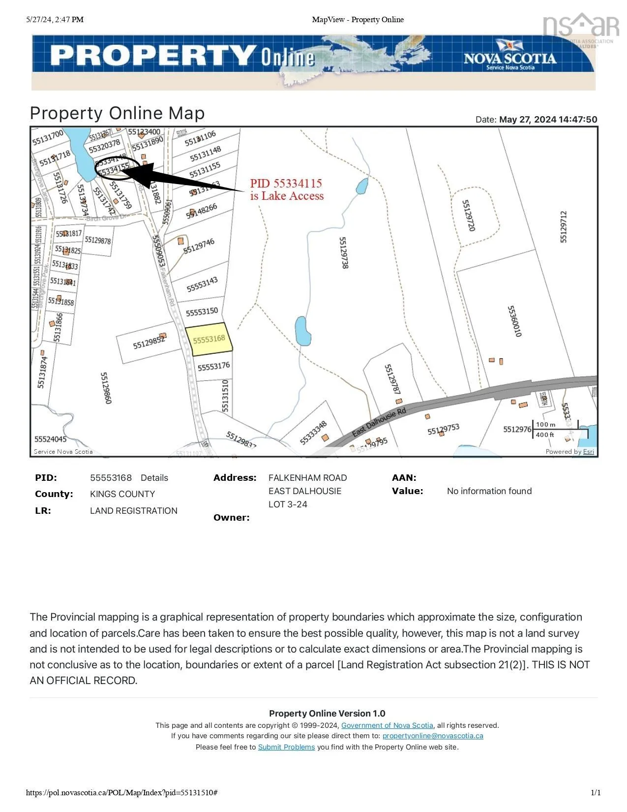 Falkenham Road Lot 24, East Dalhousie Ns B0h 1h0, ,Land,For Sale,Falkenham,202411899