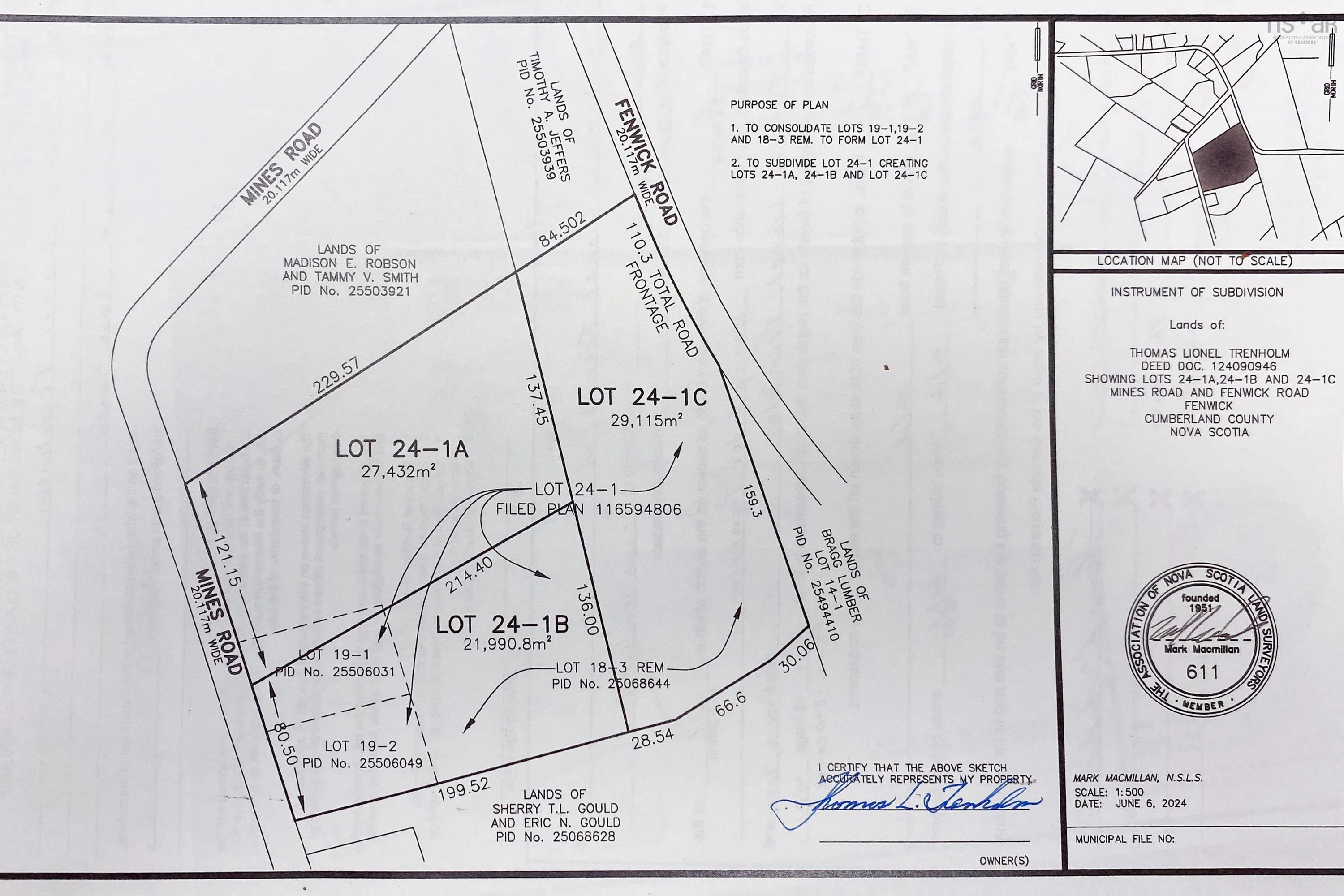 Mines Road, Fenwick Ns B0l 1c0, ,Land,For Sale,Mines,202414692