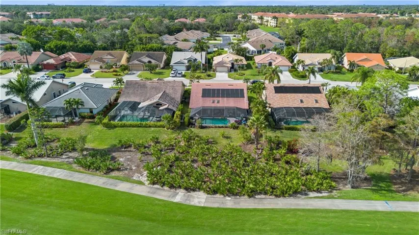 Birds eye view rear of property