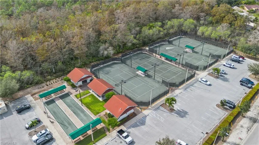 Tennis & Bocce Courts. Future planned Pickleball (2025) area.