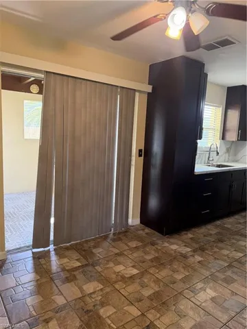 Dining area leading to outside patio