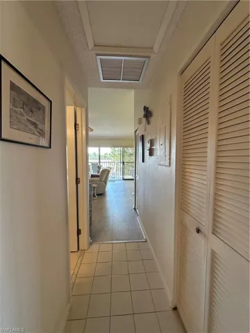 Hallway from bedrroms out to llving area.
