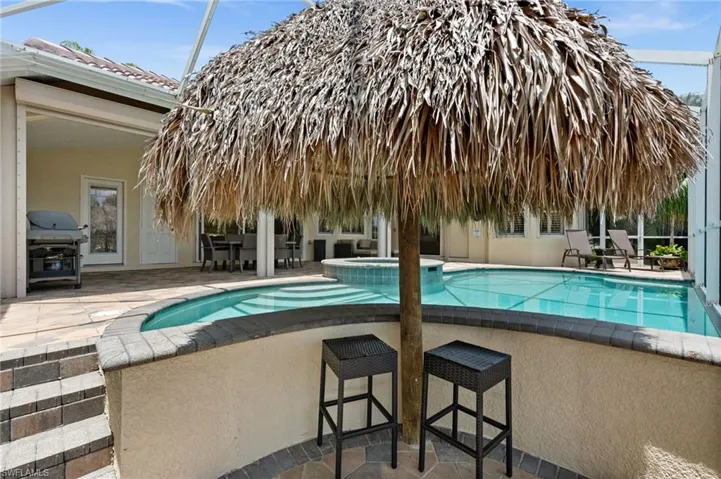 Swim up bar at the pool