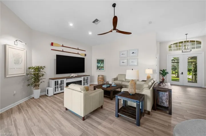 Open airy living room