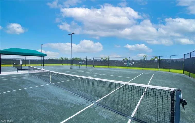 View of tennis court