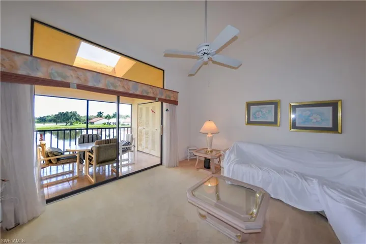 View from Family Room- Vaulted Ceilings