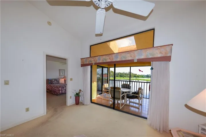 View from Family Room - Vaulted Ceilings