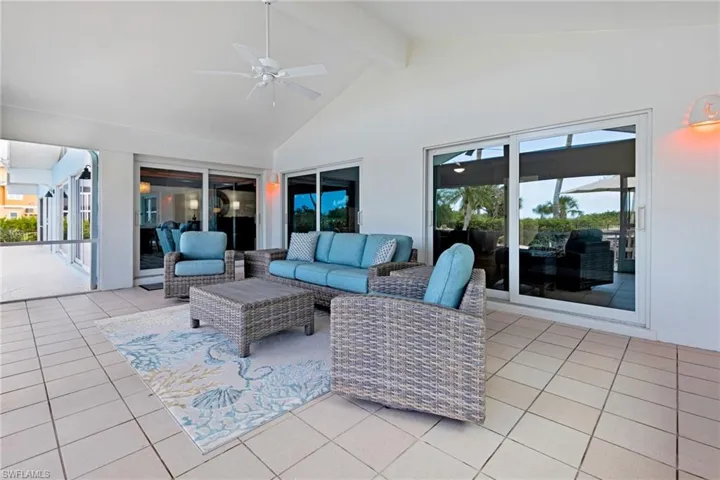 View of patio / terrace featuring outdoor lounge area and ceiling fan