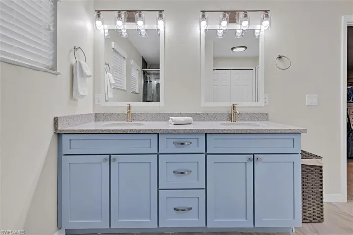 Bathroom featuring vanity