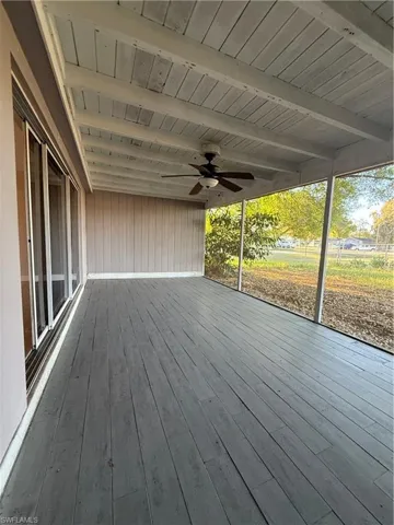 Deck featuring a ceiling fan