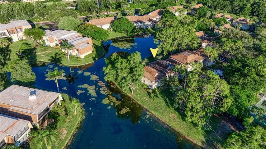 Aerial view of a large body of water