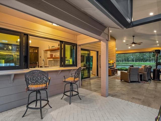 outdoor bar seating