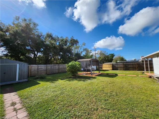 Huge fenced back yard.