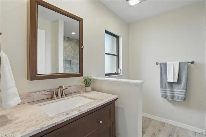 With Large Walk in Shower
