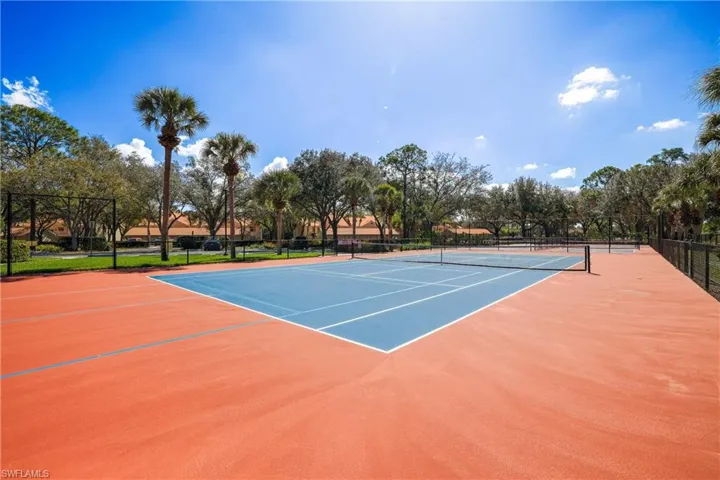 View of tennis court