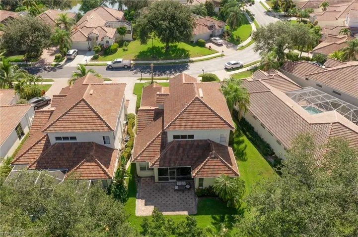 Aerial view of residential area