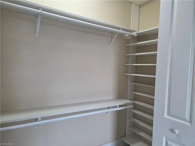 View of walk in closet