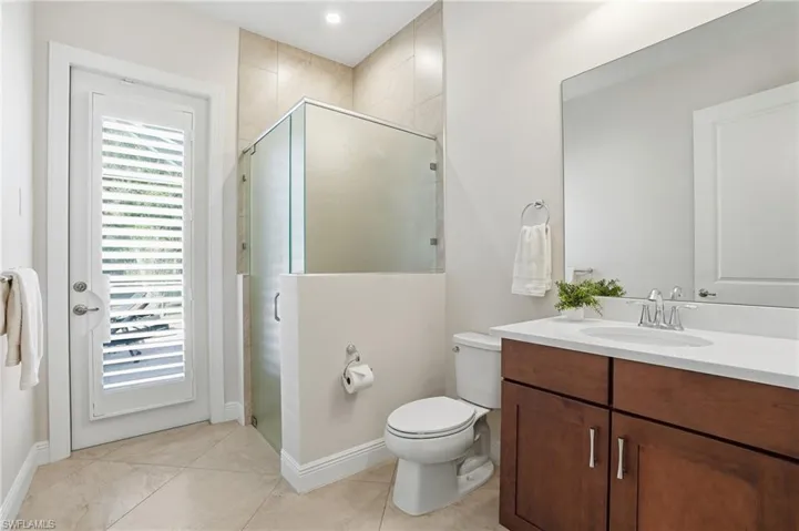 Third bathroom doubles as a pool bath