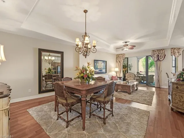 Open-concept dining & living area